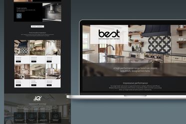 A mockup of a web page for Broan-NuTone