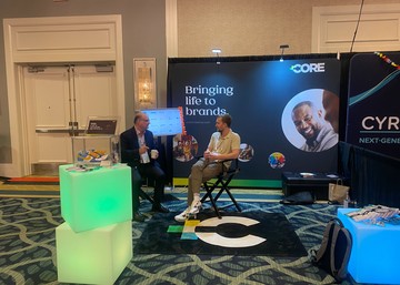 Core's booth at the conference