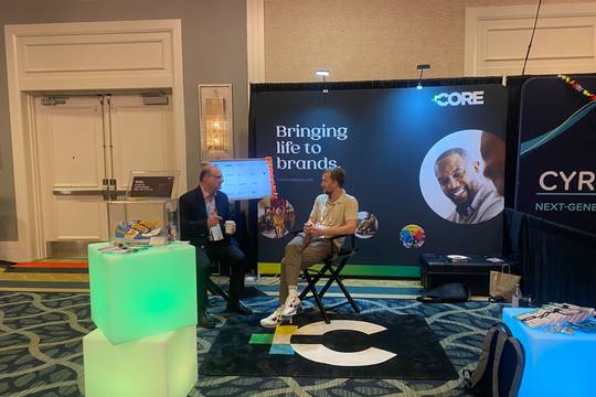 Core's booth at the conference