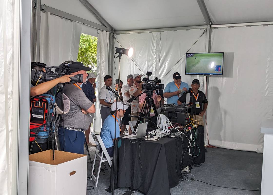 media professionals working to capture stories at the U.S. Senior Open