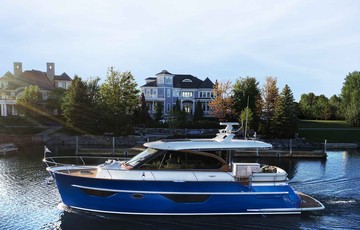 Burger Boat Yacht in still waters