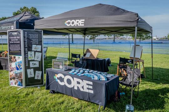 core's booth at the pet walk