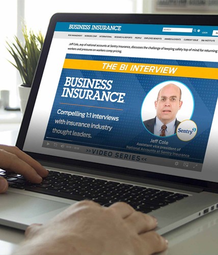 Coverage about Sentry Insurance on Business Insurance website