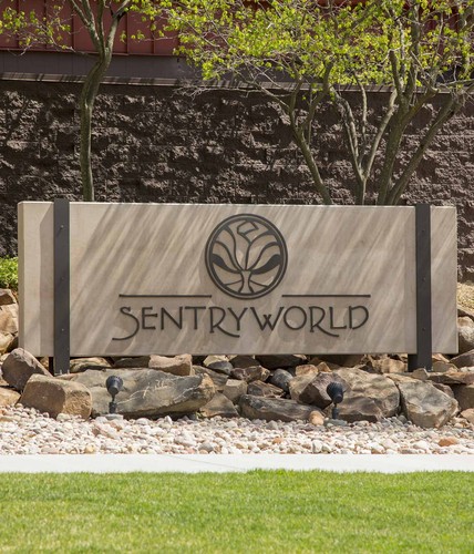 SentryWorld entrance sign