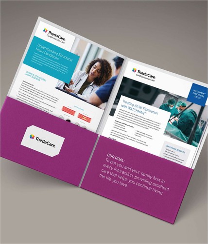 Folder containing ThedaCare ad mockups