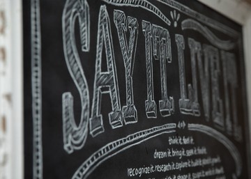 Say it live it chalkboard