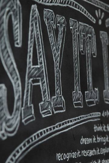 Say it live it chalkboard