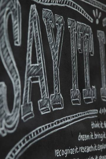 Say it live it chalkboard